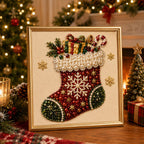 Custom Pearl Art - For Family - DIY Christmas Canvas Kit