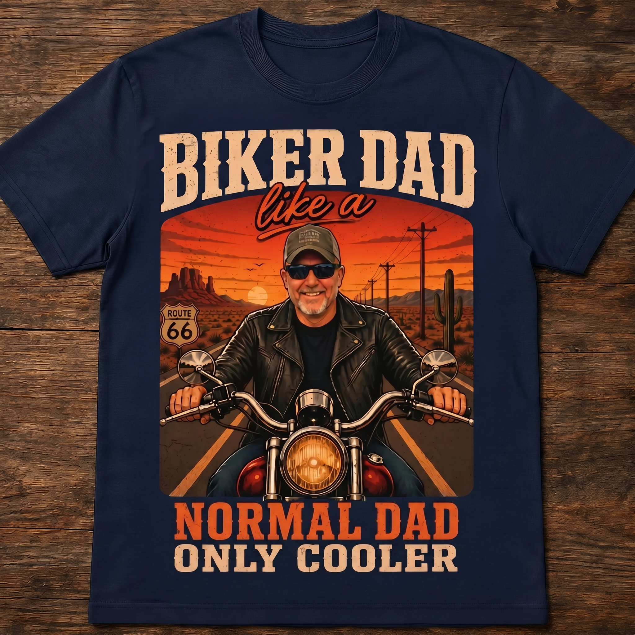Custom T-shirt - For Dad - Biker Dad