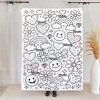Custom Blanket - For Adults - DIY Drawing with Markers