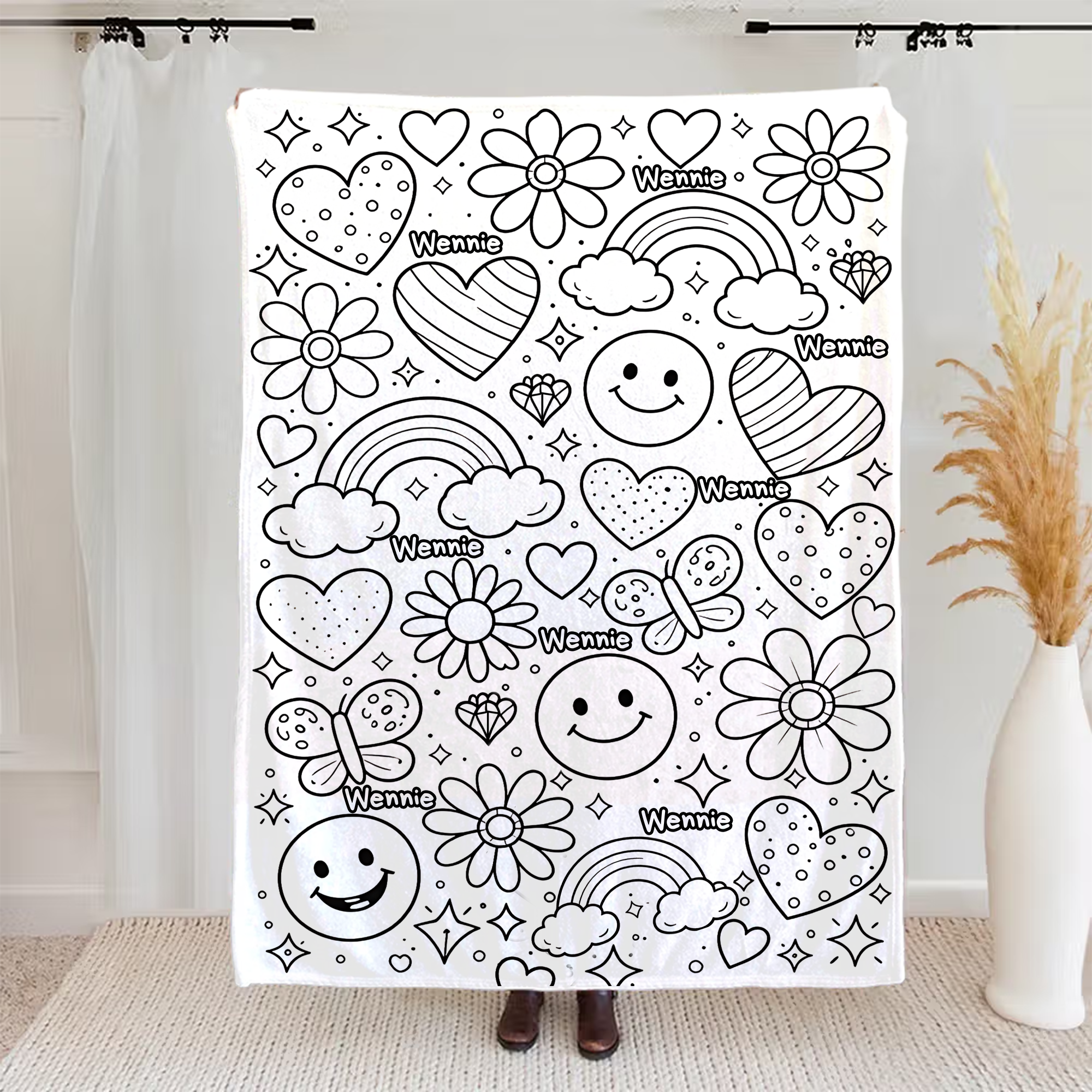Custom Blanket - For Adults - DIY Drawing with Markers