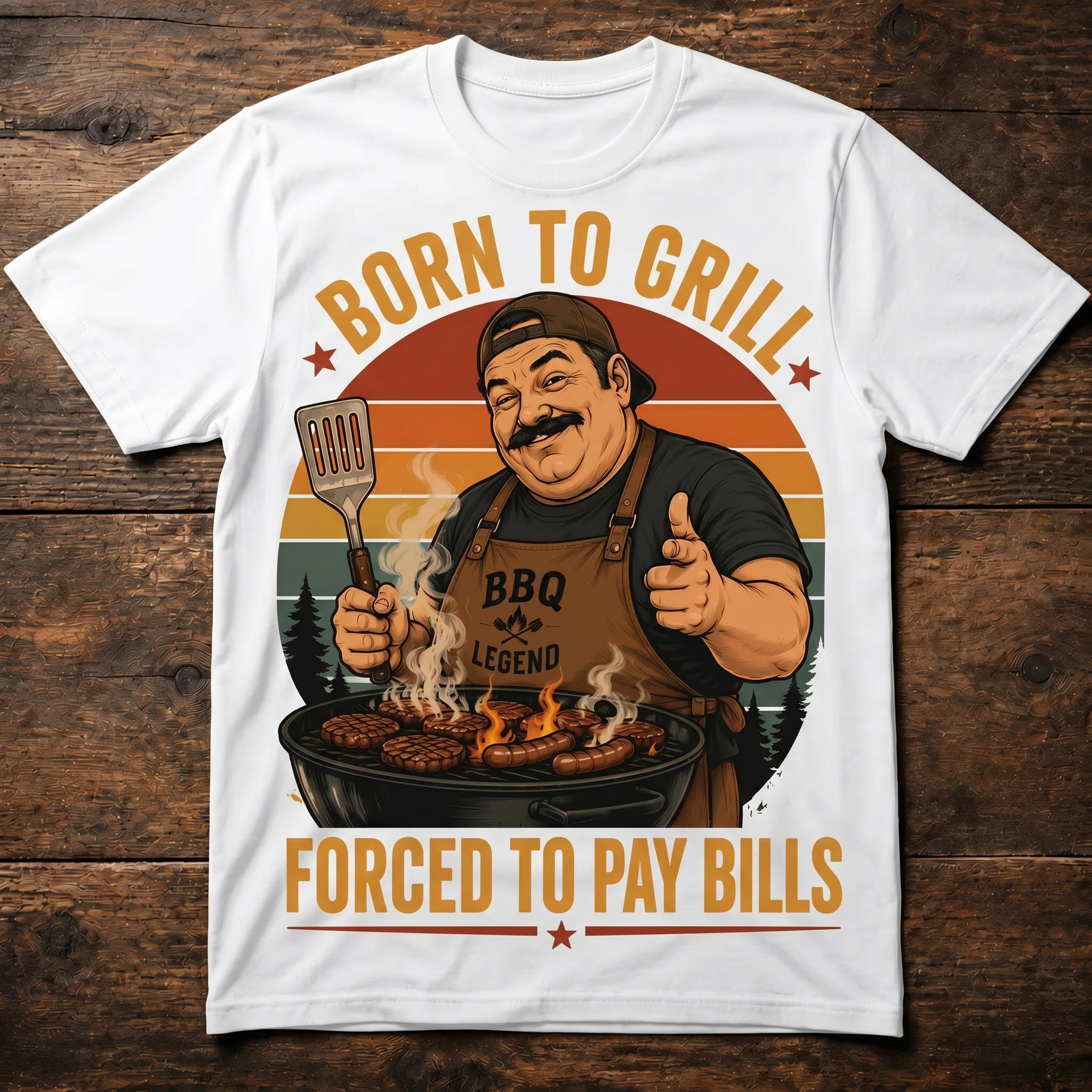 Custom T-shirt - For Dad - Born To Grill