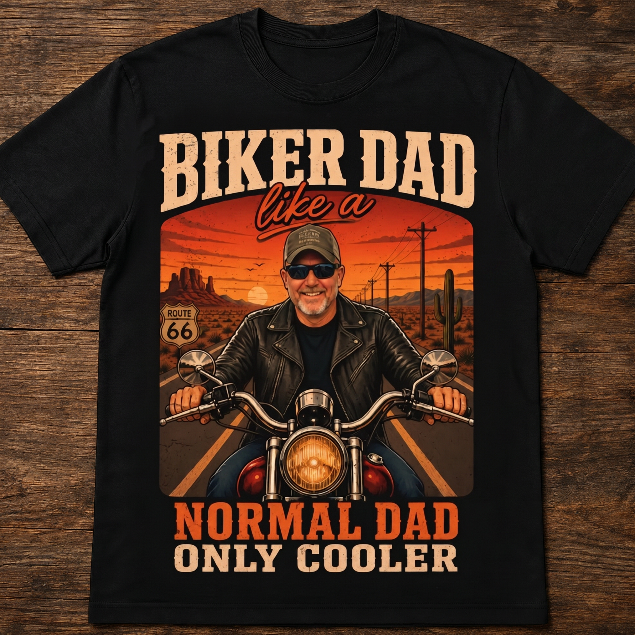 Custom T-shirt - For Dad - Biker Dad