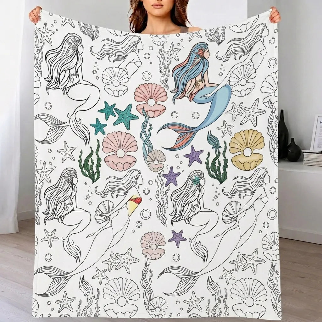 Custom Blanket - For Adults - DIY Drawing with Markers