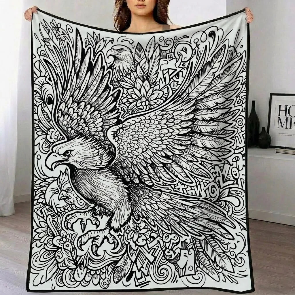 Custom Blanket - For Adults - DIY Drawing with Markers