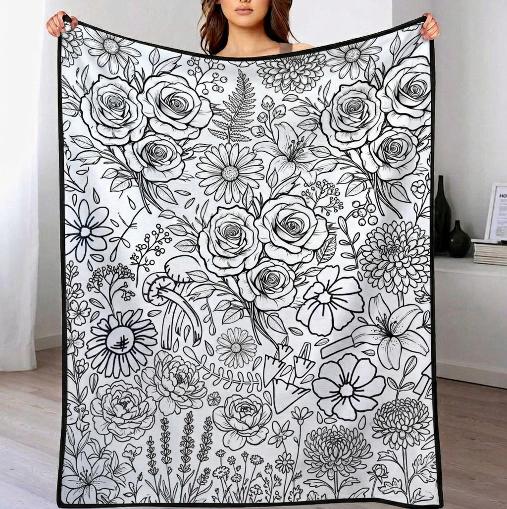 Custom Blanket - For Adults - DIY Drawing with Markers