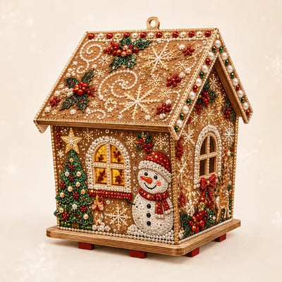 Custom Pearl Art - For Family, Kids, Adults - Handmade Christmas 3D House Kit