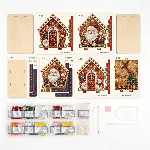 Custom Pearl Art - For Family, Kids, Adults - Handmade Christmas 3D House Kit