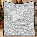 Custom Blanket - For Adults, Kids - DIY Christmas Doodle Blanket