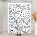 Custom Blanket - For Adults - DIY Drawing with Markers