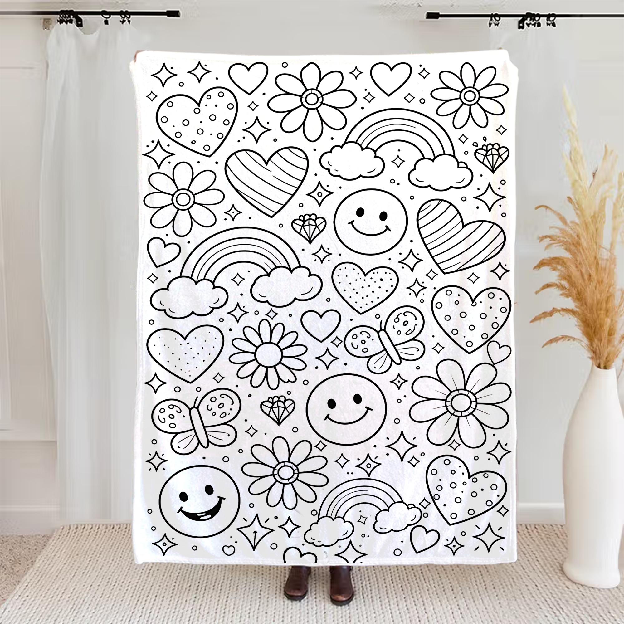 Custom Blanket - For Adults - DIY Drawing with Markers