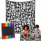 Custom Blanket - For Adults - DIY Drawing with Markers
