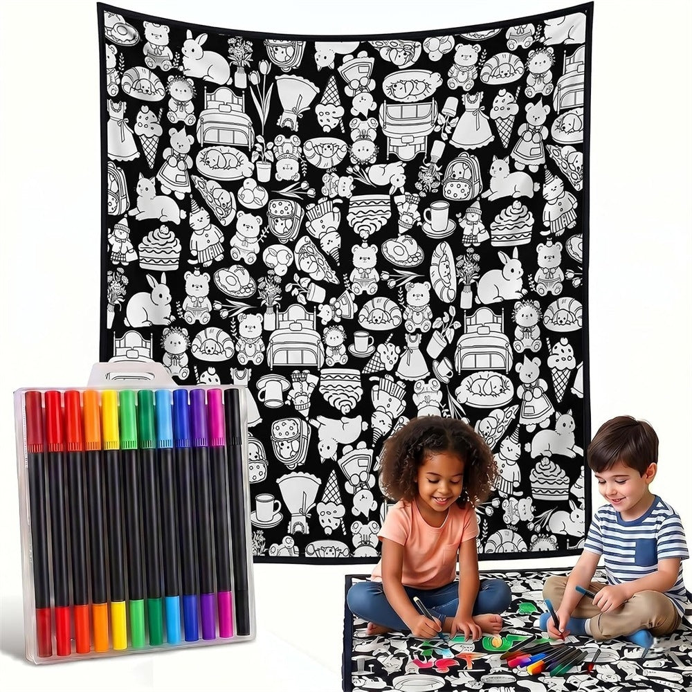 Custom Blanket - For Adults - DIY Drawing with Markers