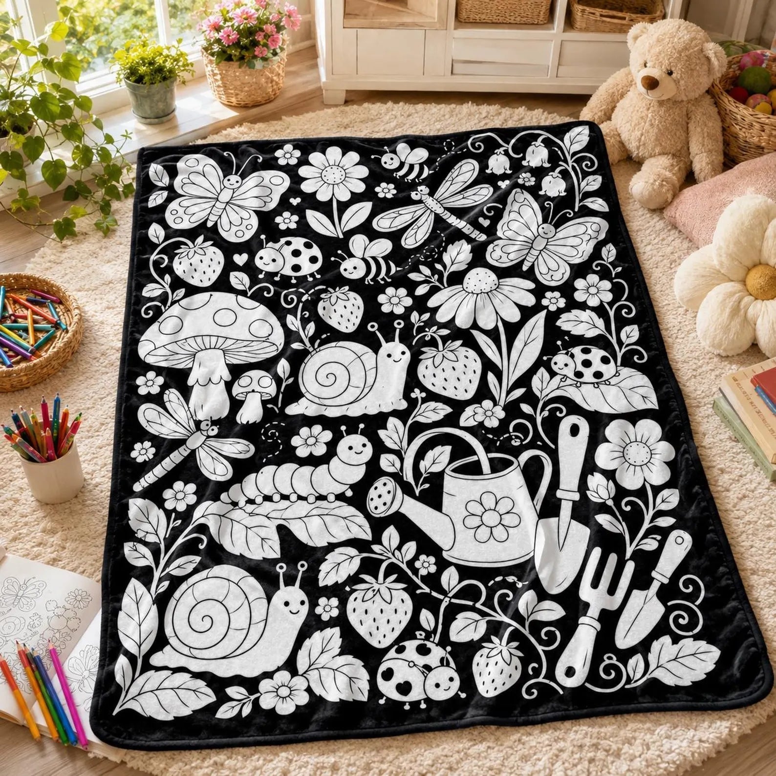 Custom Blanket - For Adults - DIY Drawing with Markers