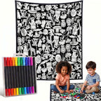 Custom Blanket - For Adults - DIY Drawing with Markers