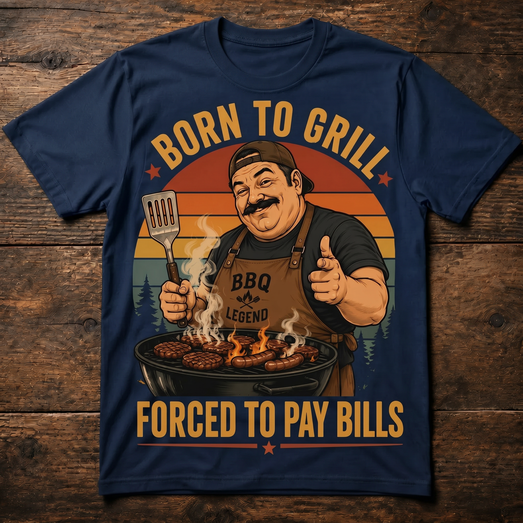 Custom T-shirt - For Dad - Born To Grill