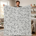 Custom Blanket - For Adults - DIY Drawing with Markers