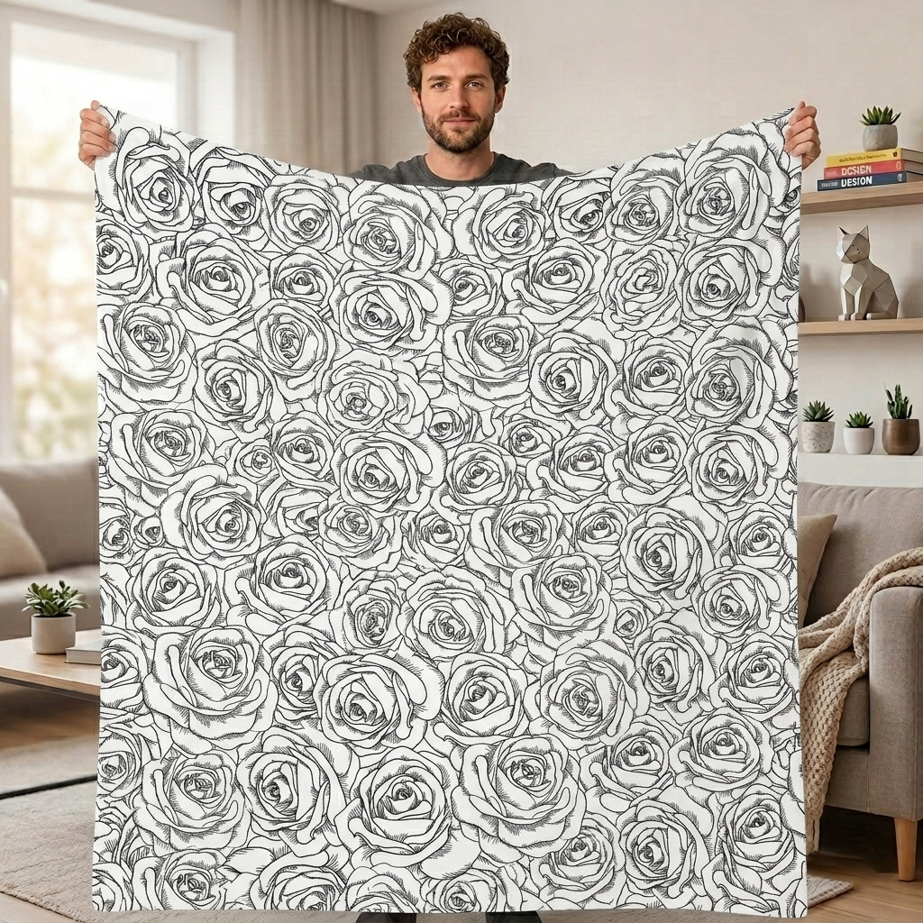 Custom Blanket - For Adults - DIY Drawing with Markers
