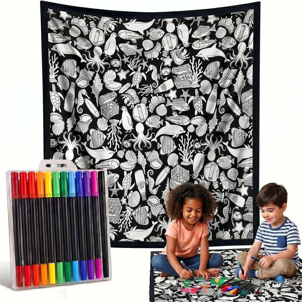 Custom Blanket - For Adults - DIY Drawing with Markers