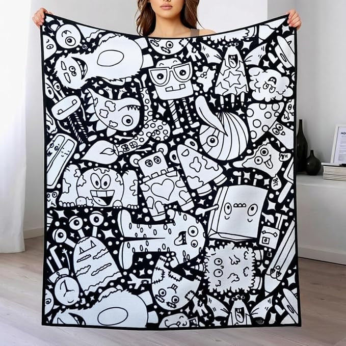 Custom Blanket - For Adults - DIY Drawing with Markers