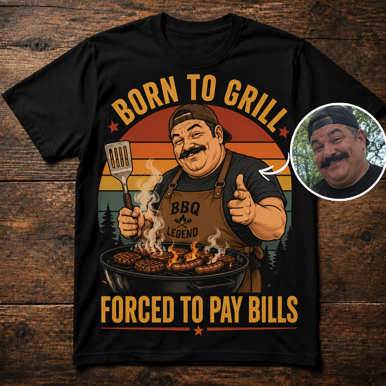 Custom T-shirt - For Dad - Born To Grill