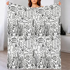Custom Blanket - For Adults - DIY Drawing with Markers