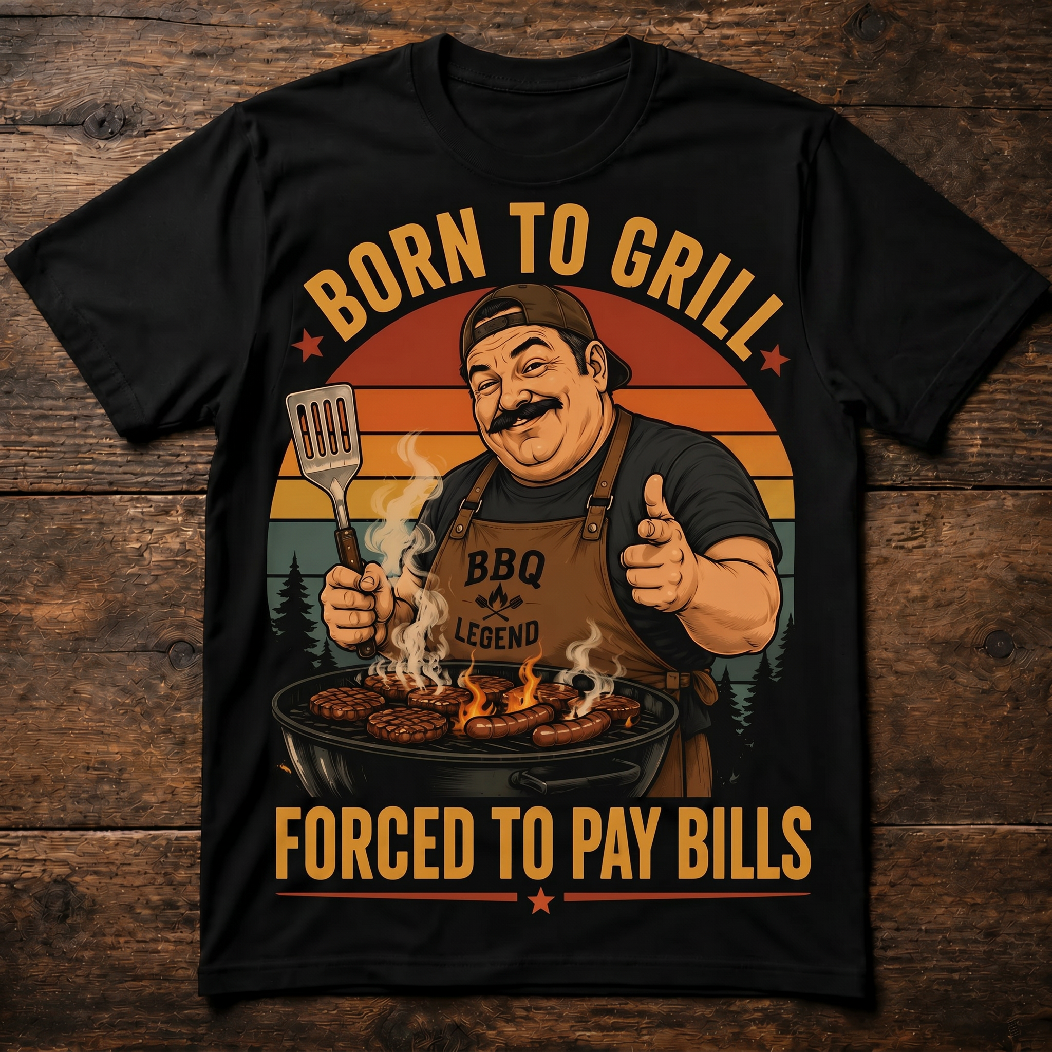 Custom T-shirt - For Dad - Born To Grill
