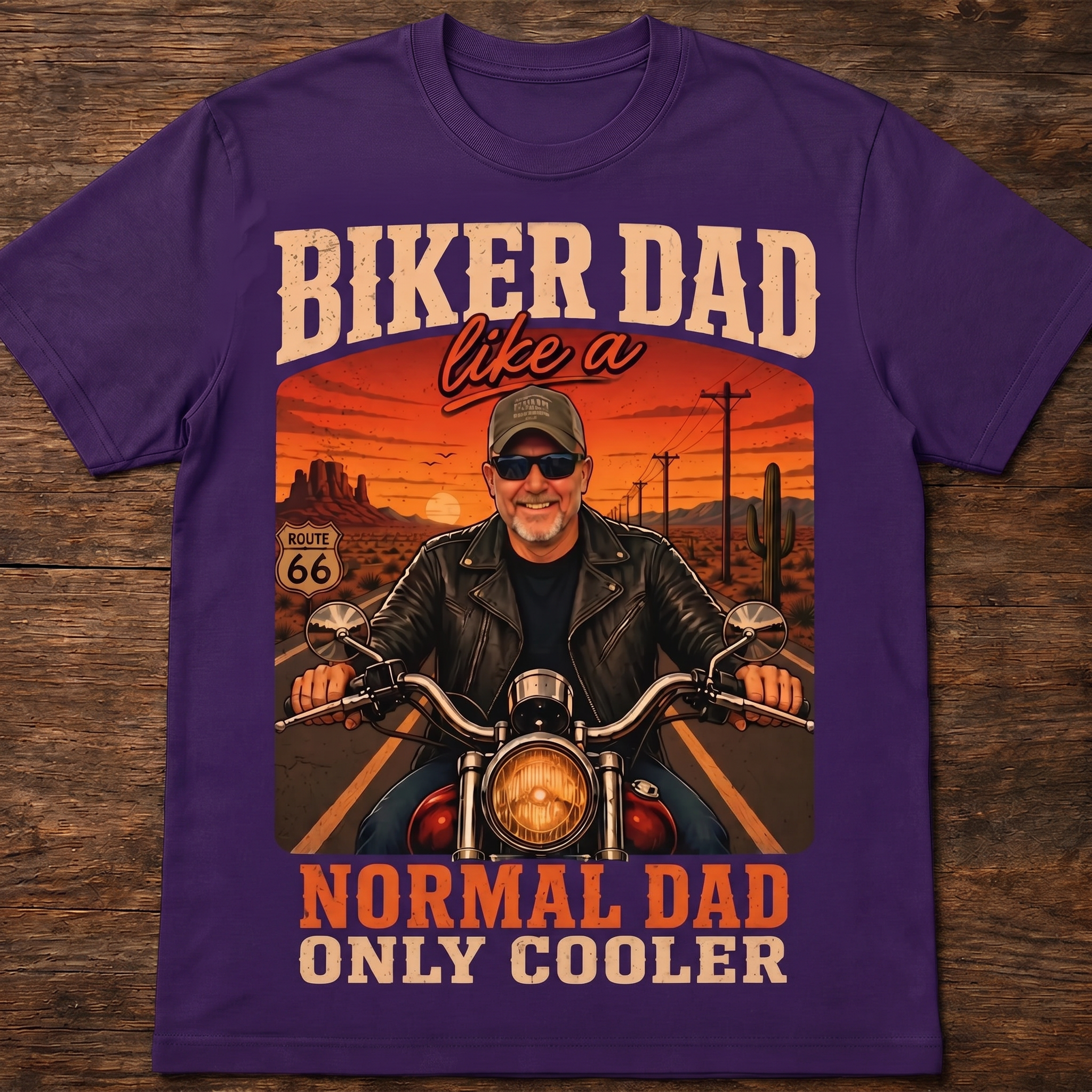 Custom T-shirt - For Dad - Biker Dad