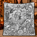 Custom Blanket - For Adults, Kids - DIY Halloween Coloring Blanket
