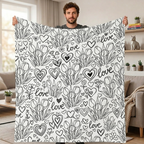 Custom Blanket - For Adults - DIY Drawing with Markers