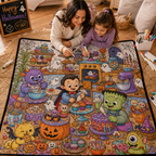 Custom Blanket - For Adults, Kids - DIY Halloween Coloring Blanket