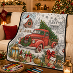 Custom Blanket - For Adults, Kids - DIY Christmas Doodle Blanket