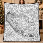 Custom Blanket - For Adults, Kids - DIY Christmas Doodle Blanket