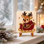 Custom Mosaic Kit - For Family, Kids, Adults - Festive Handmade Christmas Acrylic Sea Glass Mosaic