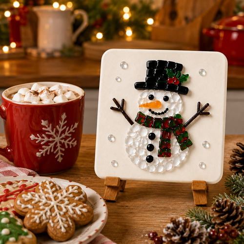 Custom Mosaic Kit - For Family, Kids, Adults - Festive Handmade Christmas Acrylic Sea Glass Mosaic