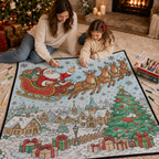 Custom Blanket - For Adults, Kids - DIY Christmas Doodle Blanket