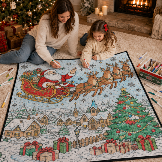 Custom Blanket - For Adults, Kids - DIY Christmas Doodle Blanket