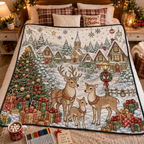 Custom Blanket - For Adults, Kids - DIY Christmas Doodle Blanket