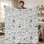 Custom Blanket - For Adults - DIY Drawing with Markers