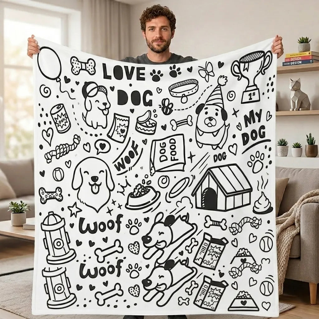 Custom Blanket - For Adults - DIY Drawing with Markers