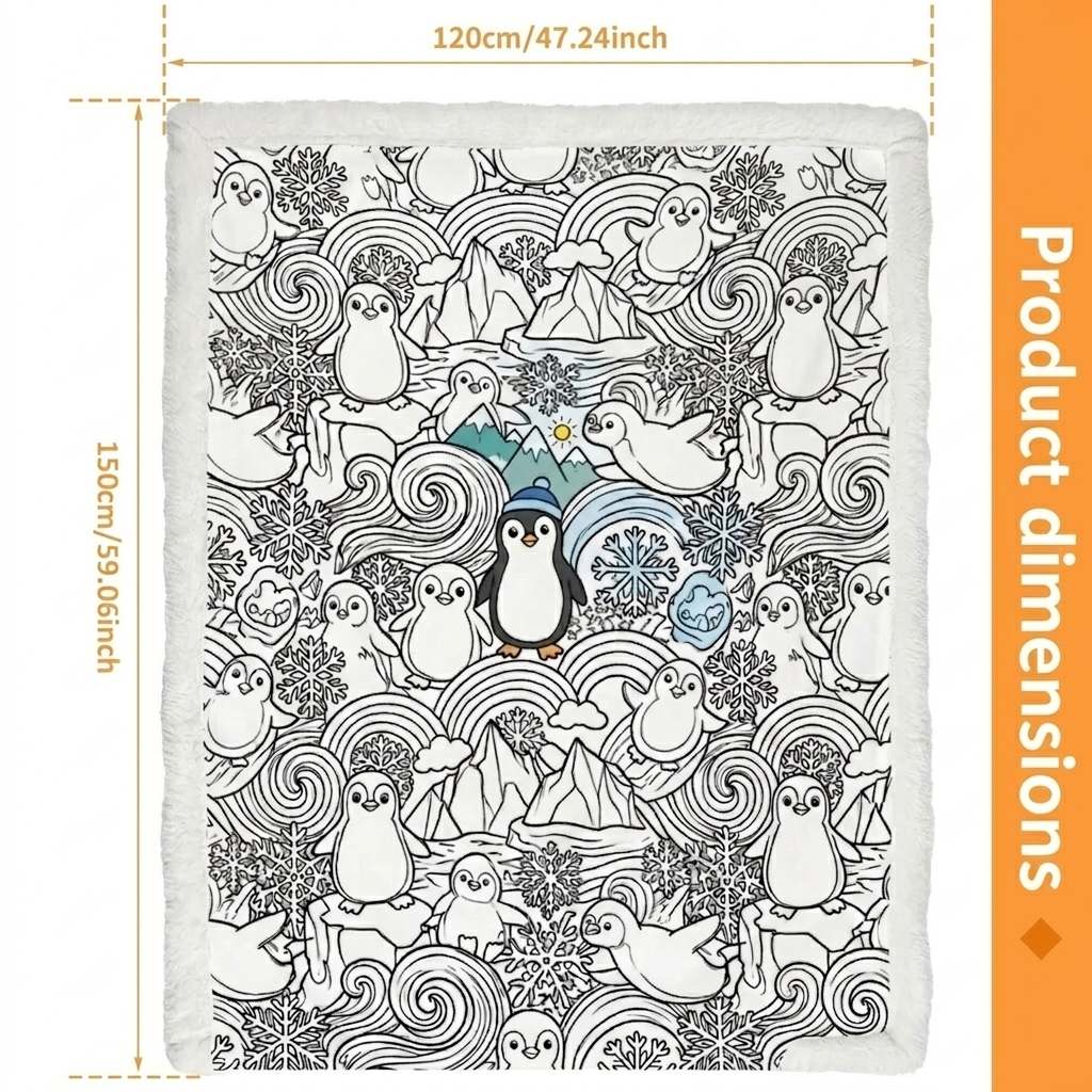 Custom Blanket - For Adults - DIY Drawing with Markers