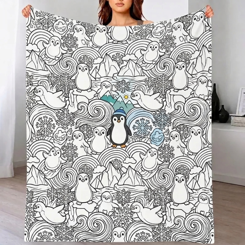 Custom Blanket - For Adults - DIY Drawing with Markers