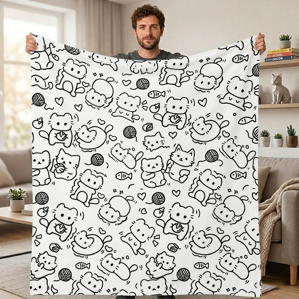 Custom Blanket - For Adults - DIY Drawing with Markers