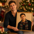 Custom Portrait 3D Pearl Art DIY Kit – Personalized Photo Christmas Pearl Bead Canvas for Holiday Decor & Family Gifts
