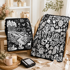 Custom Blanket - For Adults, Kids - Personalized Black Aesthetic Coloring Blanket