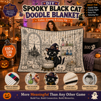 Custom Blanket - For Adults, Kids - DIY Halloween Coloring Blanket