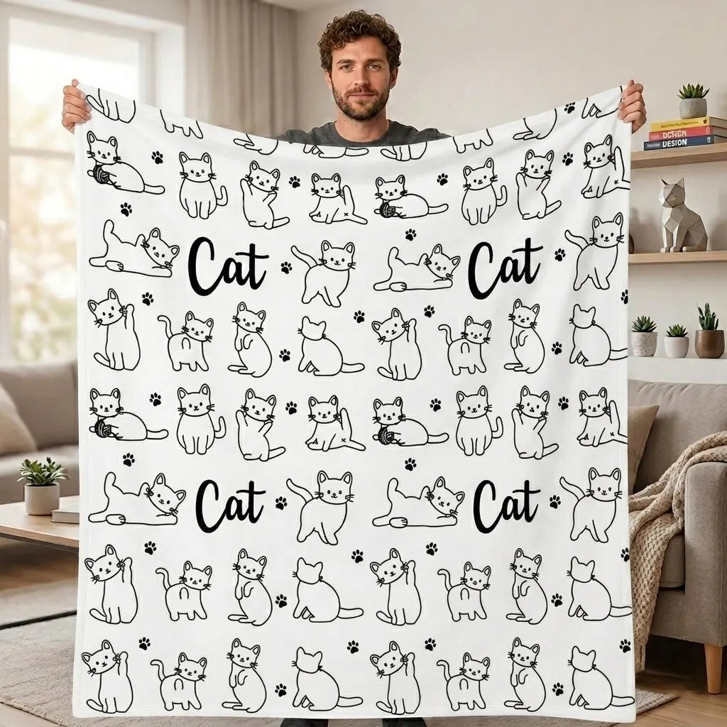 Custom Blanket - For Adults - DIY Drawing with Markers
