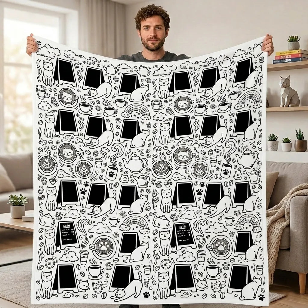 Custom Blanket - For Adults - DIY Drawing with Markers