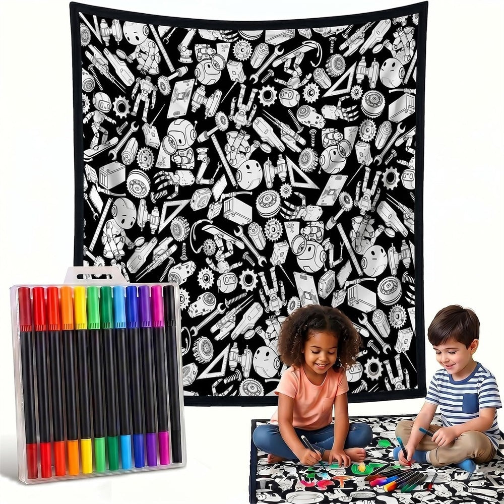 Custom Blanket - For Adults - DIY Drawing with Markers