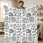 Custom Blanket - For Adults - DIY Drawing with Markers