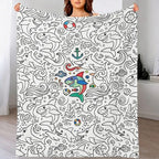 Custom Blanket - For Adults - DIY Drawing with Markers